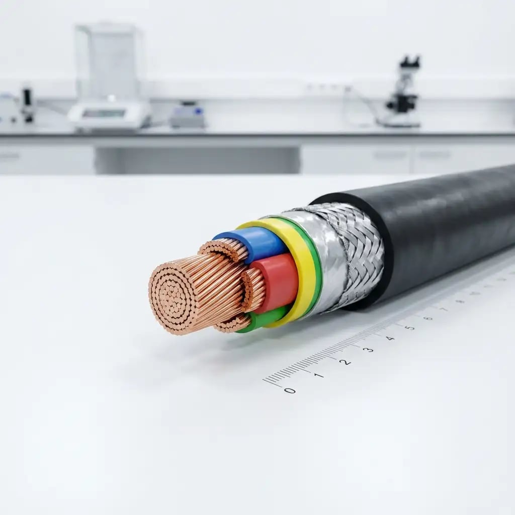 Macro shot of industrial cable